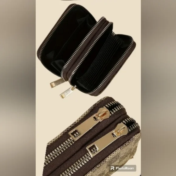 Brown Monogram Checkerboard Wallet Zip Zippy Around Double Zip Walet Brown/Black - Picture 6 of 16